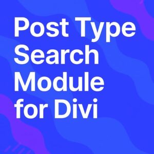 Post Type Search Module for Divi