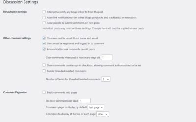 How to stop all comments in WordPress only from its settings